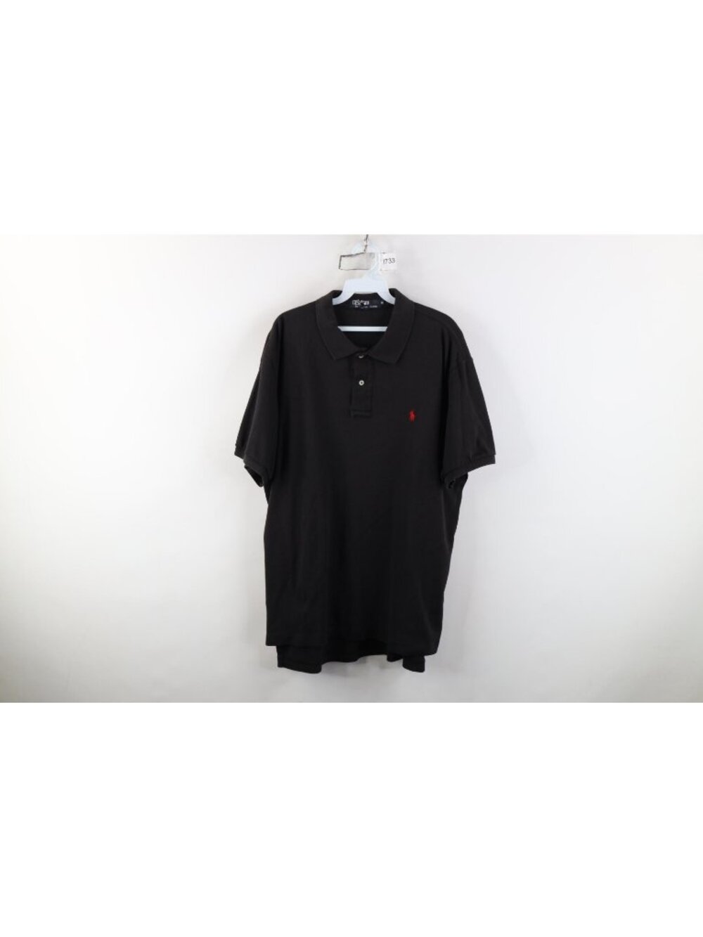 Vtg 90s Ralph Lauren Mens XL Faded Soft Cotton Touch Golf Polo Shirt Black USA
